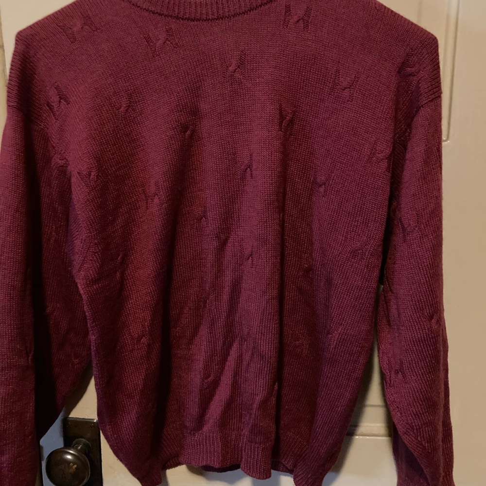 Burberry burgundy sweater size 42